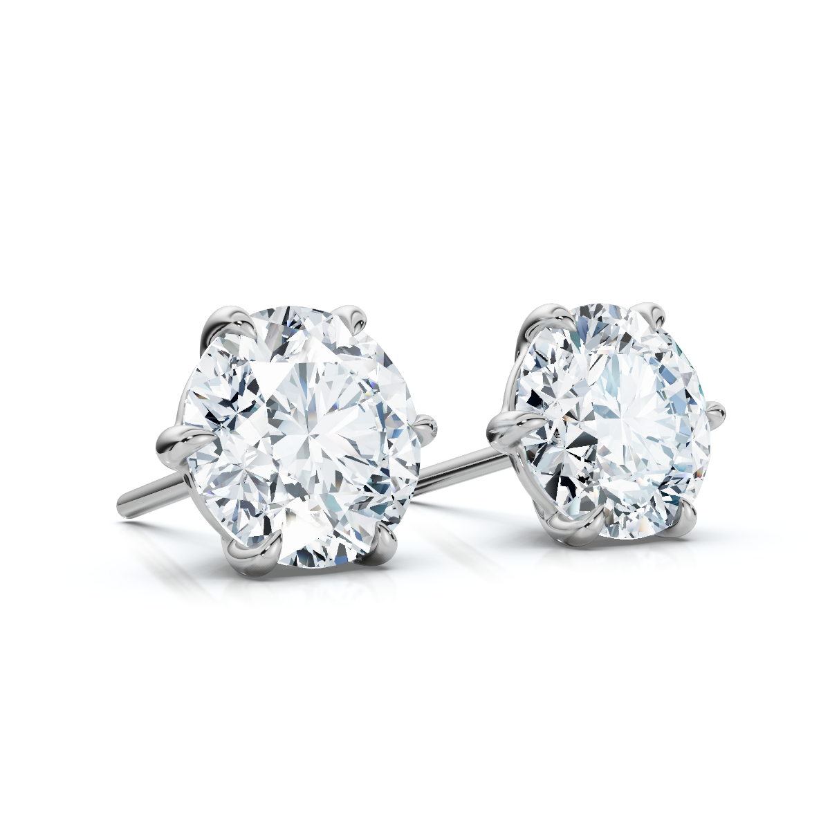 Solitaire Stud Earrings