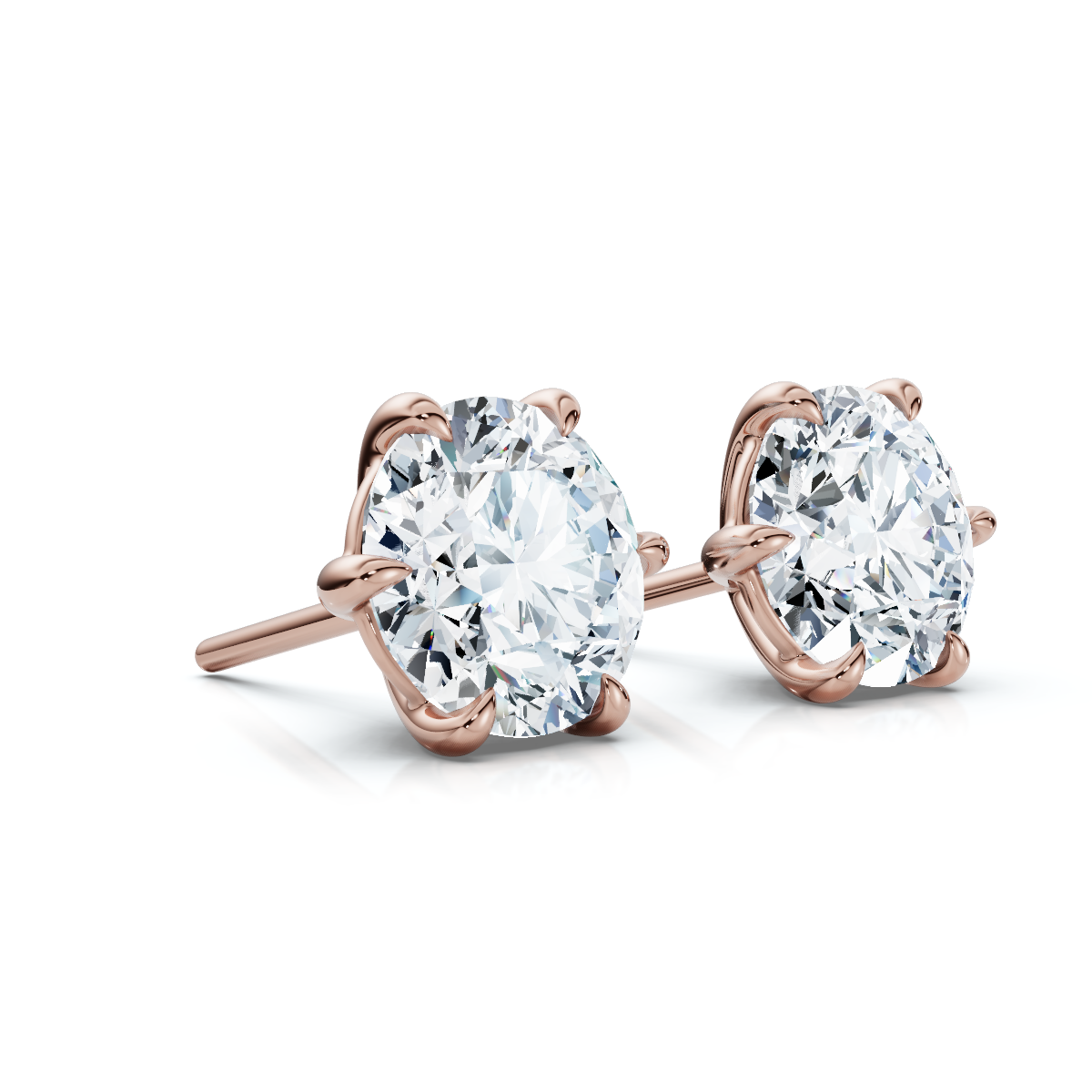 Solitaire Stud Earrings