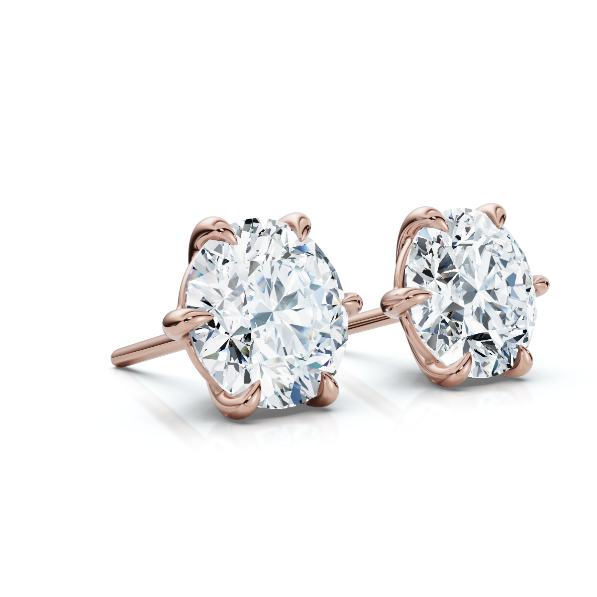 Solitaire Stud Earrings