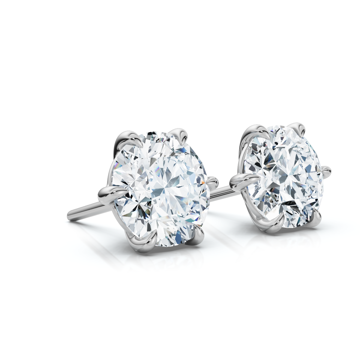 Solitaire Stud Earrings
