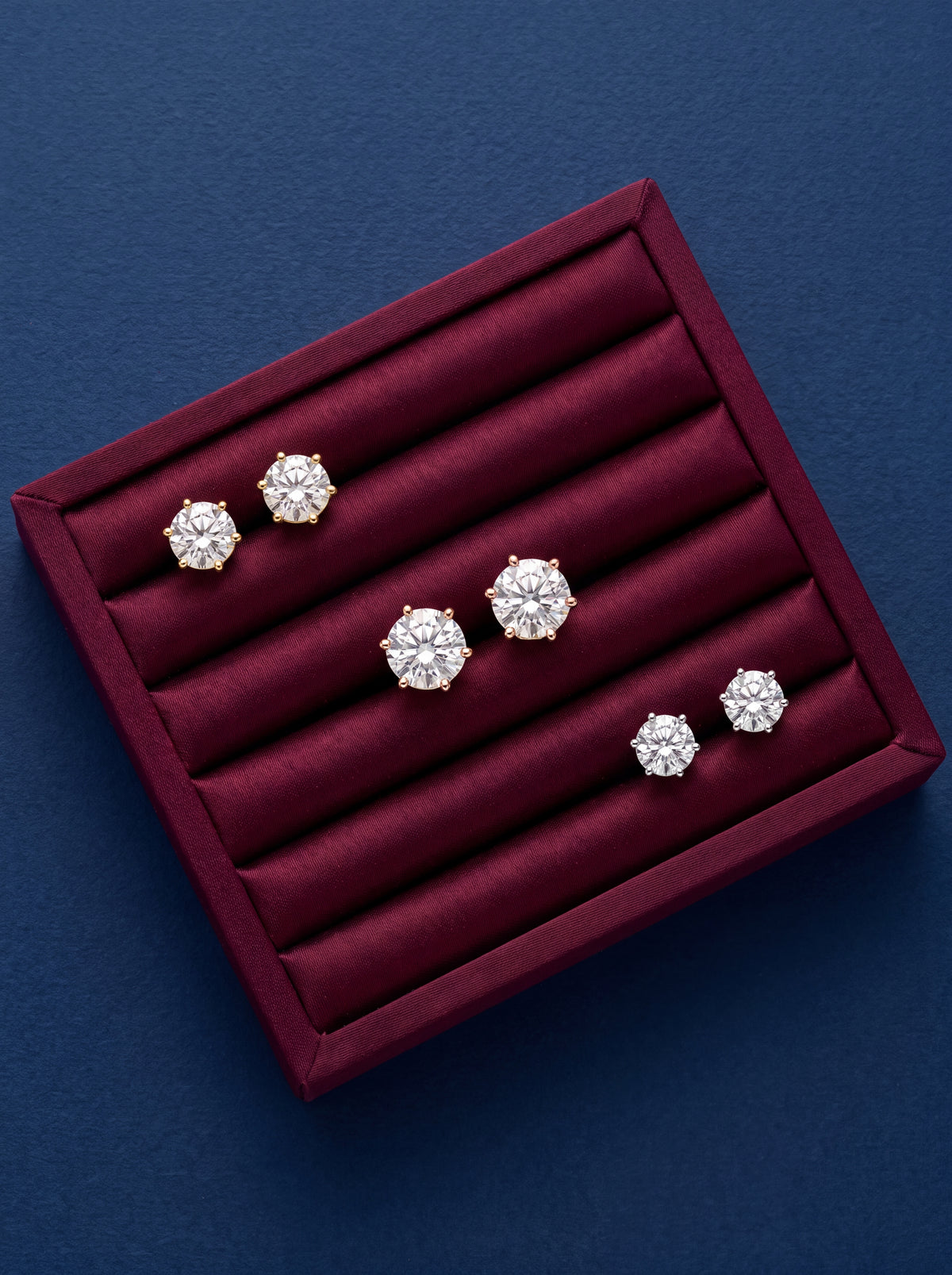 Solitaire Stud Earrings