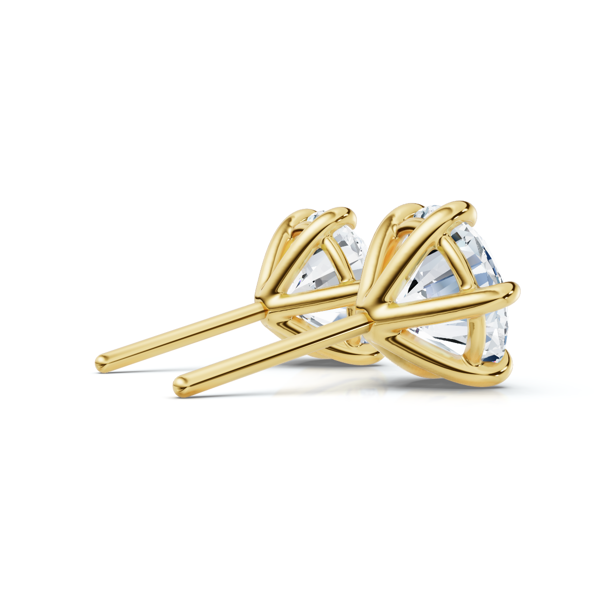 Solitaire Stud Earrings