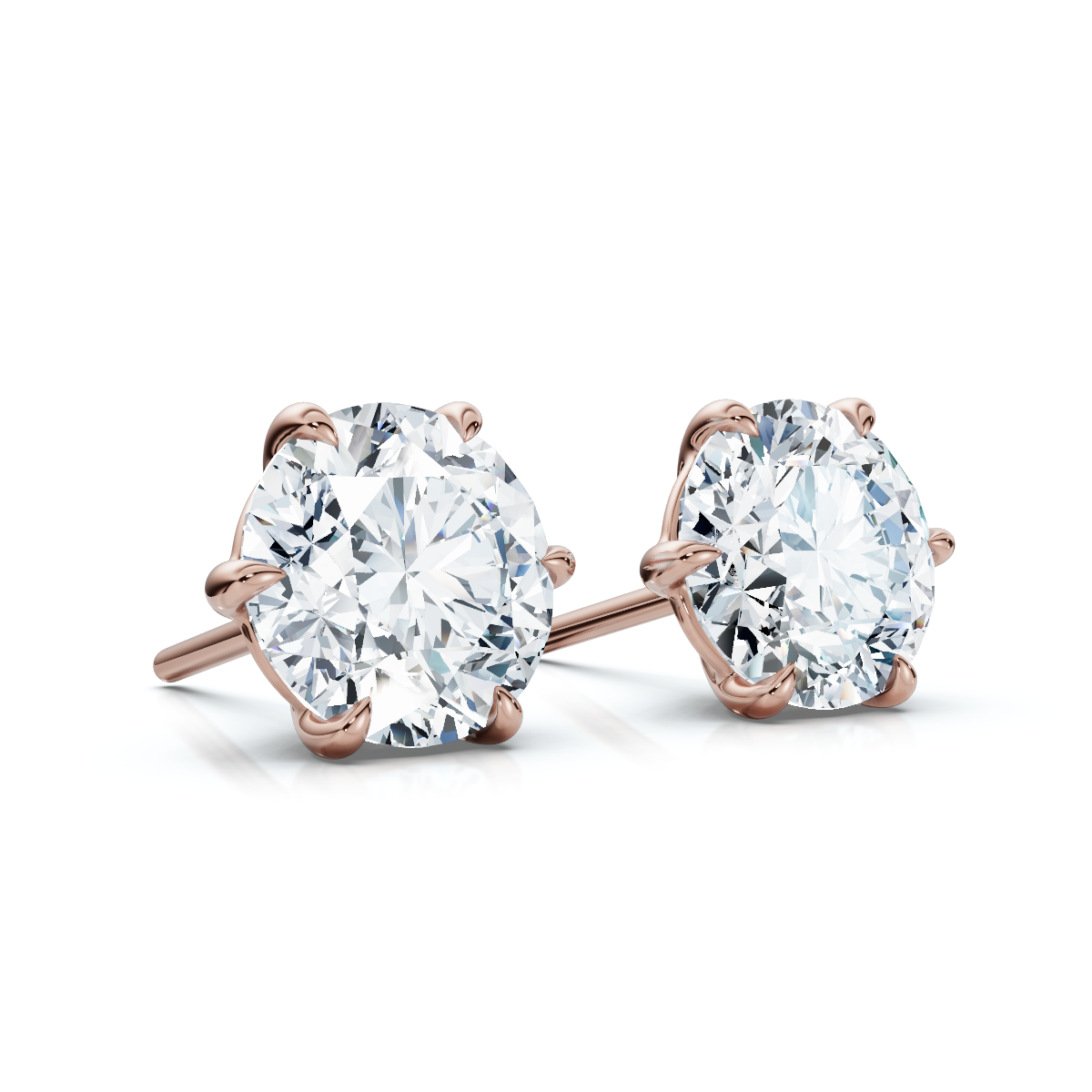 Solitaire Stud Earrings