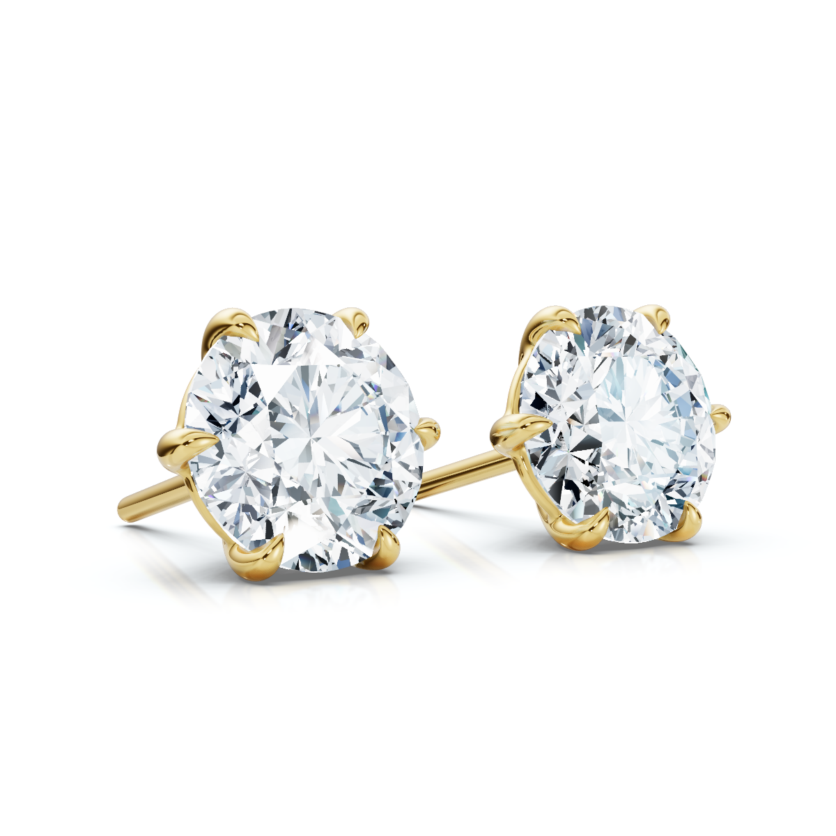 Solitaire Stud Earrings