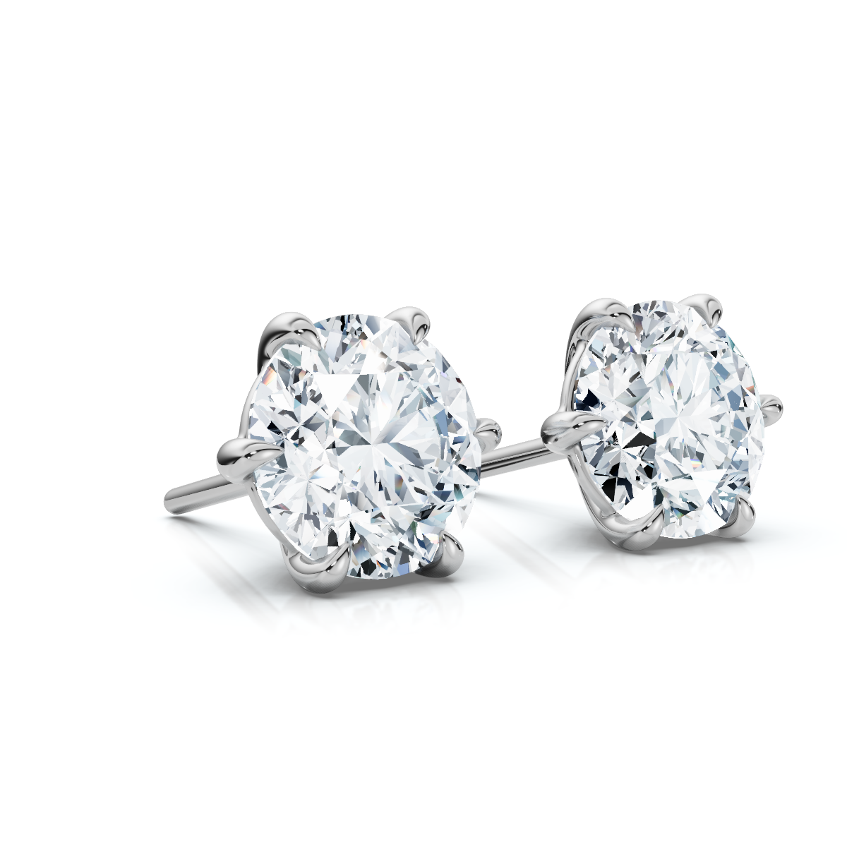 Solitaire Stud Earrings
