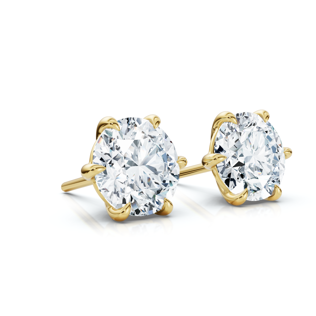 Solitaire Stud Earrings