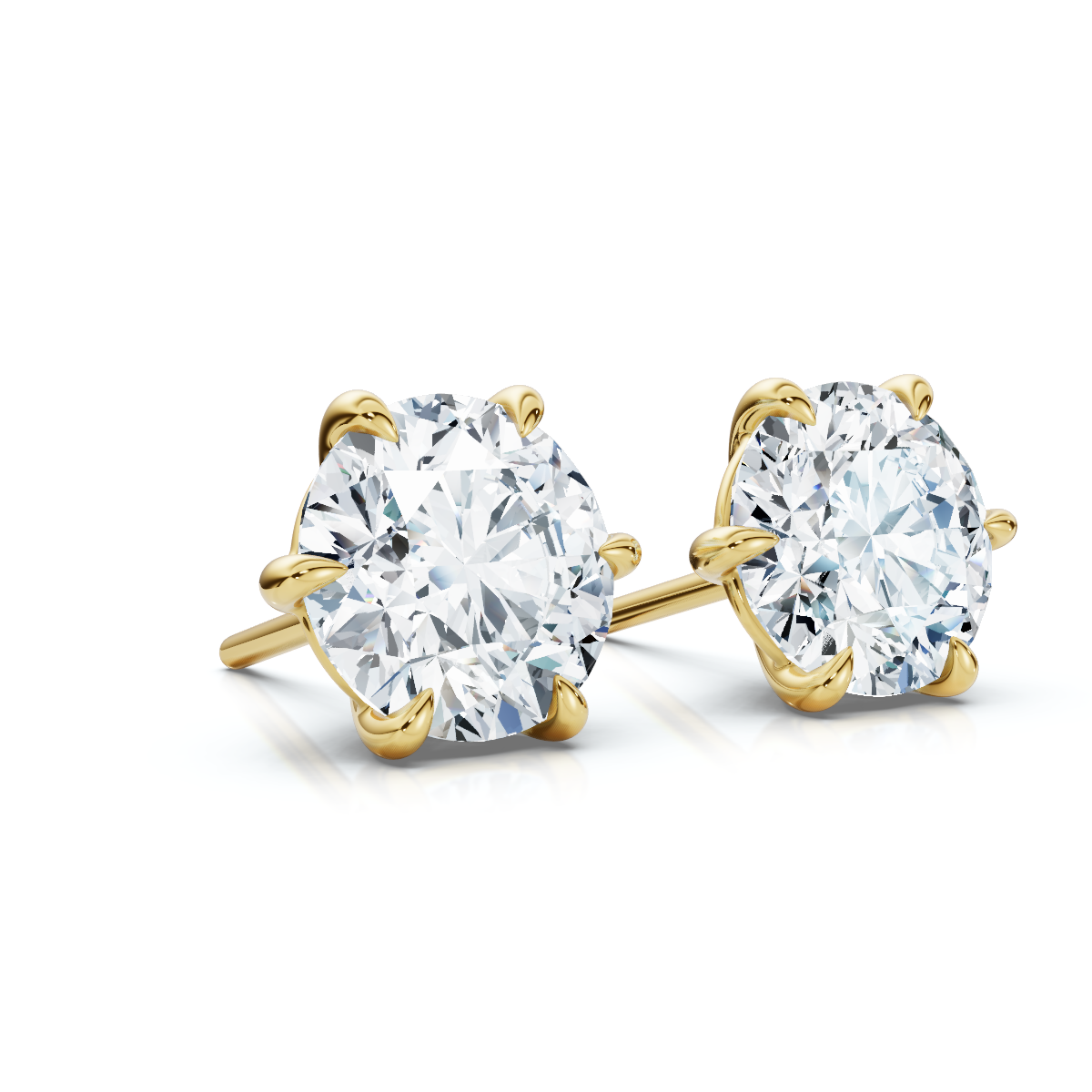 Solitaire Stud Earrings