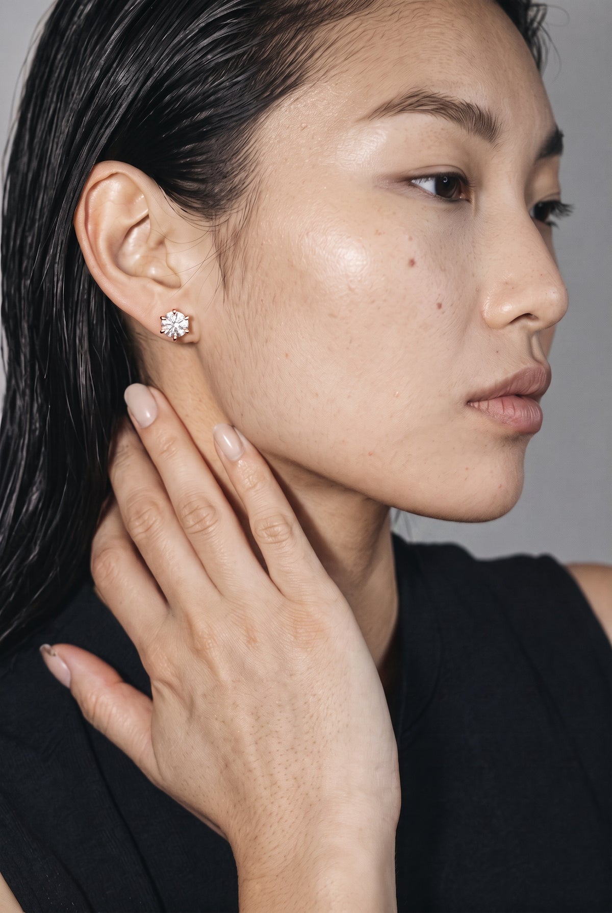 Solitaire Stud Earrings